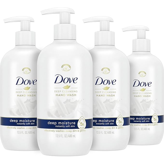 دوف غسول اليدين من دوف ديب مويستر لتنظيف وأنعم اليدين الذي يزيل الأوساخ 13.5 أونصة 4 عد - Image 1